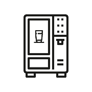 Vending Machine icon representing the fact that grenke funded over 94,000 assets in 2021, including a range of vending machines and automated retail solutions.