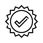 Icon of certified completed task: up-to-date information, real-time access, hire agreement management