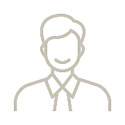 Icon of a businessman indicating grenke's commitment to personal customer approach and support.