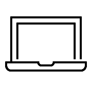 Laptop icon representing the fact that grenke funded over 94,000 assets in 2021, including a variety of IT hardware and computer equipment.