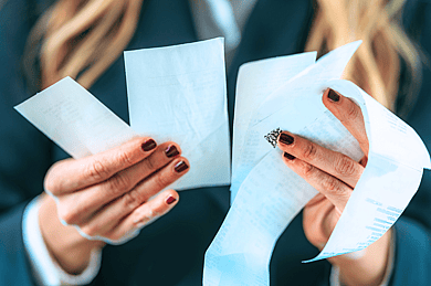 Customer observing more bills